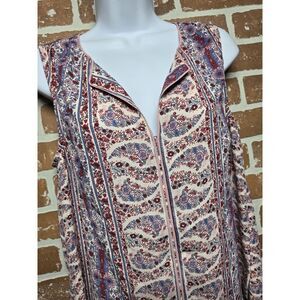 Modcloth Womens Sleeveless Blouse Sz Small Floral Paisley  Spring Mom Ladies Top